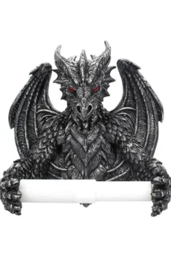 Nemesis Now Obsidian Dragon Toilet Roll Holder