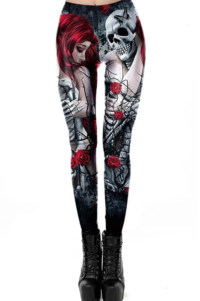 Ocultica Skeleton Rose Leggings