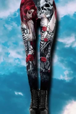 Ocultica Skeleton Rose Leggings
