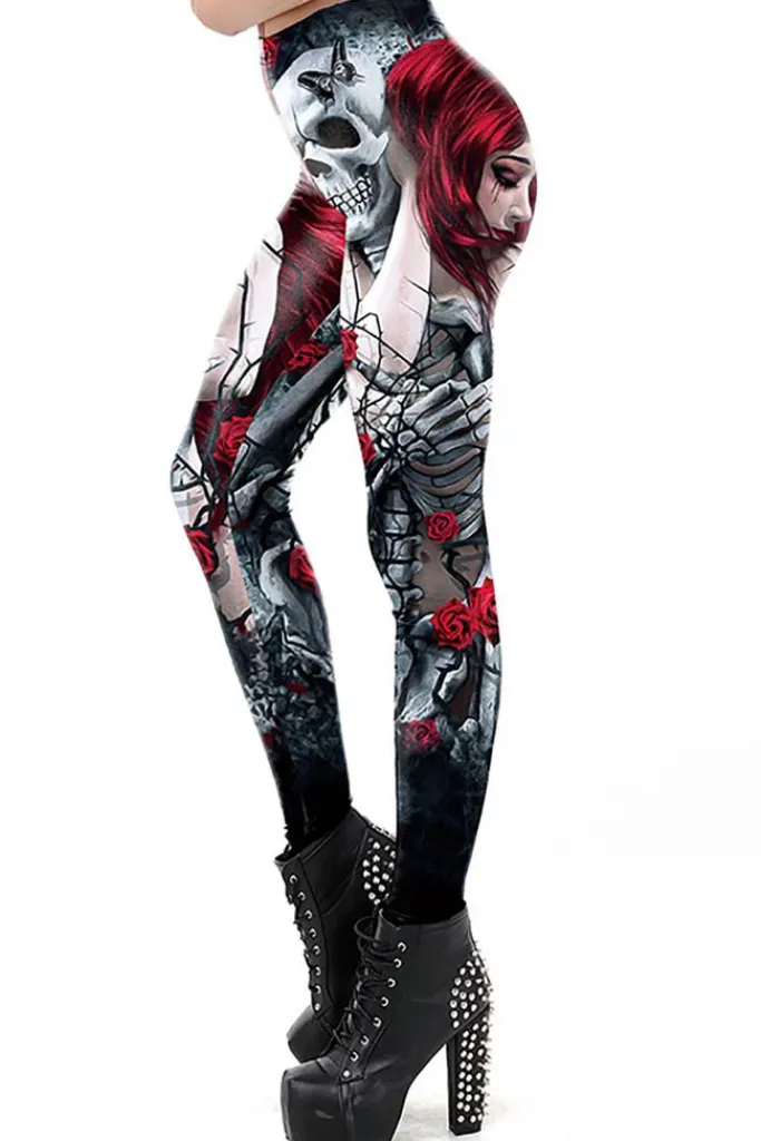 Ocultica Skeleton Rose Leggings