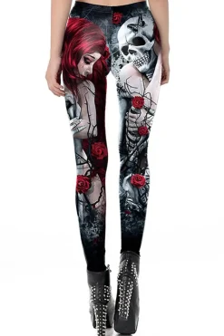 Ocultica Skeleton Rose Leggings
