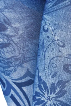 Ocultica Skull Denim Skull Leggings