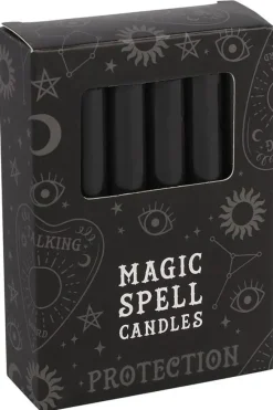 Something Different Pack of 12 Black Protection Spell Candles