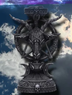 Nemesis Now Pair of Light of Baphomet Candle Holders