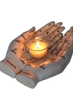 Nemesis Now Palmists Guide White Tealight Holder