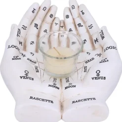 Nemesis Now Palmists Guide White Tealight Holder