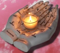 Nemesis Now Palmists Guide White Tealight Holder