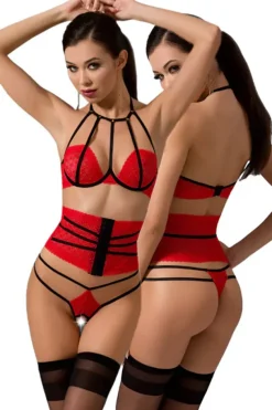 Passion Lingerie Passion Akita Red Set (2XL/3XL)
