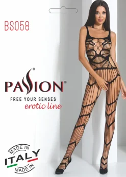 Passion Lingerie Passion Bodystocking BS058 Black