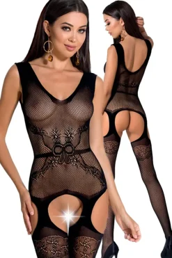 Passion Lingerie Passion Bodystocking BS062 Black