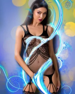 Passion Lingerie Passion Bodystocking BS070 Black