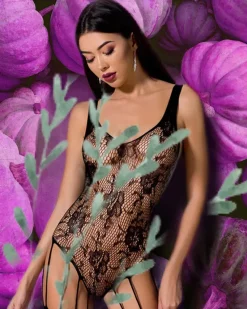 Passion Lingerie Passion Bodystocking BS074 Black
