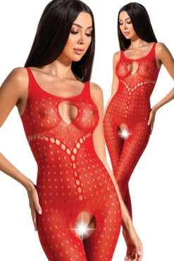Passion Lingerie Passion Bodystocking BS078 Red