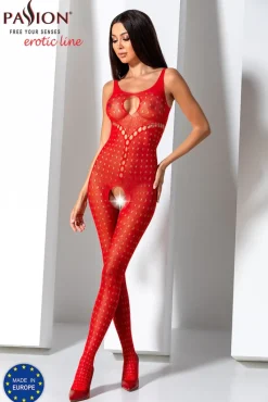 Passion Lingerie Passion Bodystocking BS078 Red