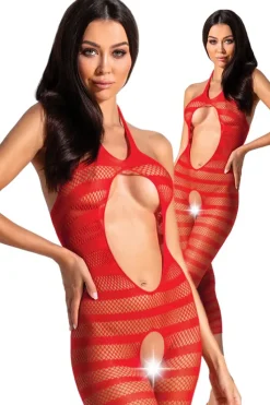 Passion Lingerie Passion Bodystocking BS081 Red