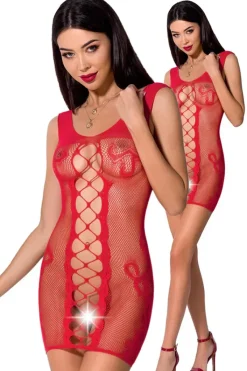 Passion Lingerie Passion Bodystocking BS073 Red