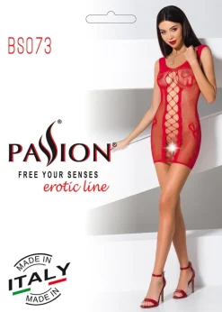 Passion Lingerie Passion Bodystocking BS073 Red