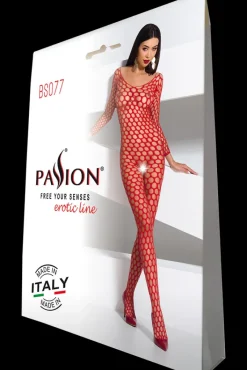 Passion Lingerie Passion Bodystocking BS077 Red