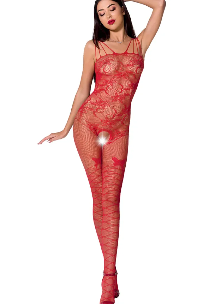 Passion Lingerie Passion Bodystocking BS076 Red