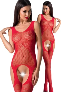 Passion Lingerie Passion Bodystocking BS061 Red