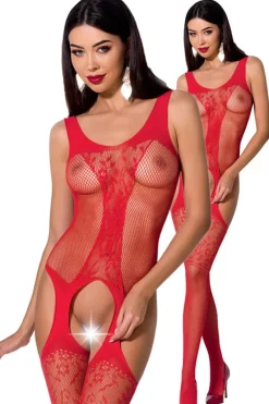 Passion Lingerie Passion Bodystocking BS072 Red
