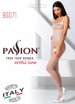 Passion Lingerie Passion Bodystocking BS071 White