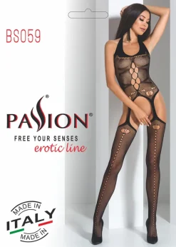 Passion Lingerie Passion Bodystocking BS059 White