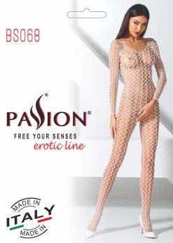 Passion Lingerie Passion Bodystocking BS068 White