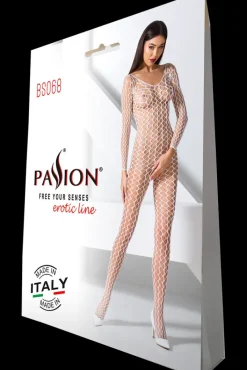 Passion Lingerie Passion Bodystocking BS068 White