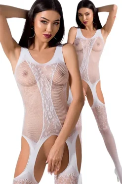 Passion Lingerie Passion Bodystocking BS072 White