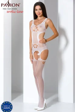 Passion Lingerie Passion Bodystocking BS066 White
