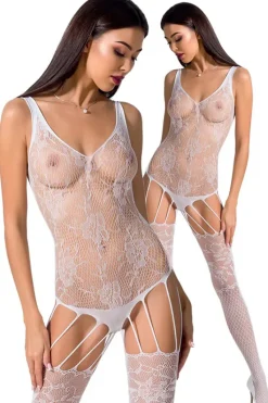 Passion Lingerie Passion Bodystocking BS074 White