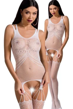 Passion Lingerie Passion Bodystocking BS070 White