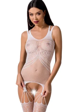 Passion Lingerie Passion Bodystocking BS070 White