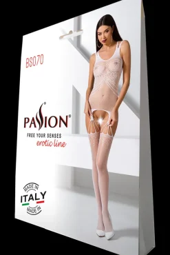 Passion Lingerie Passion Bodystocking BS070 White