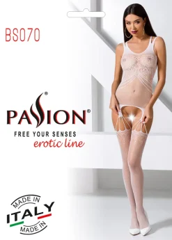 Passion Lingerie Passion Bodystocking BS070 White