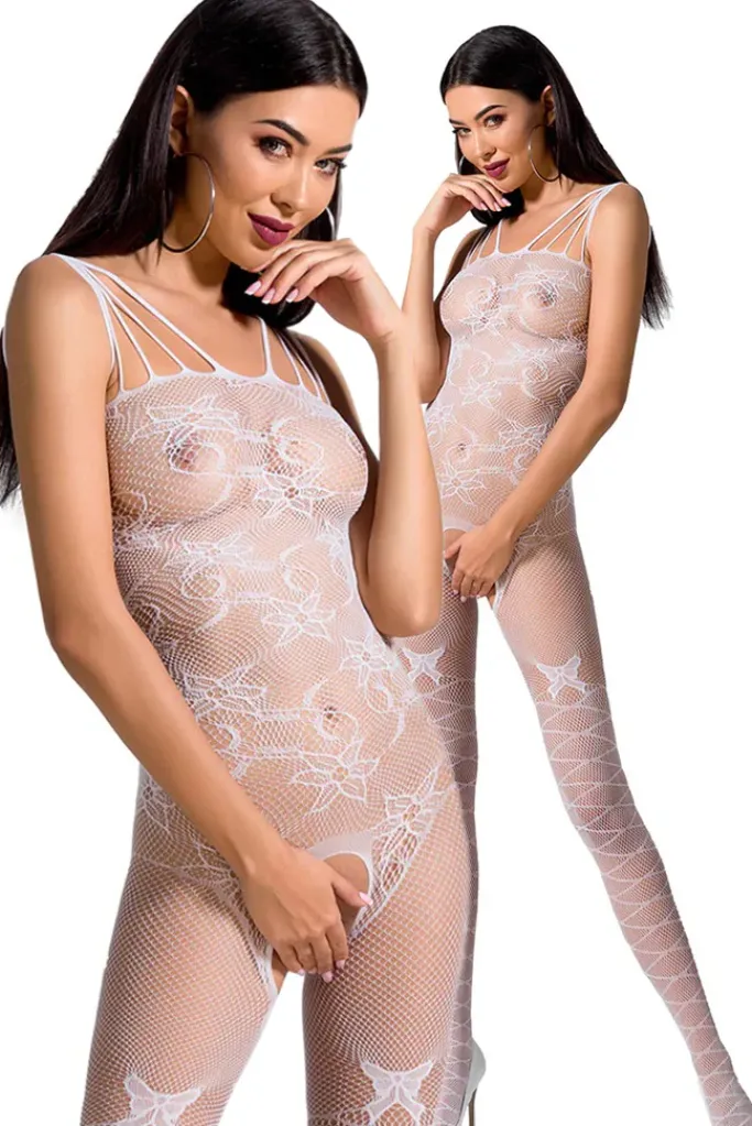 Passion Lingerie Passion Bodystocking BS076 White