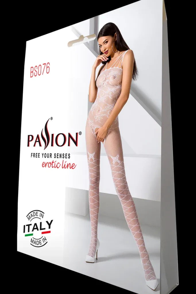Passion Lingerie Passion Bodystocking BS076 White