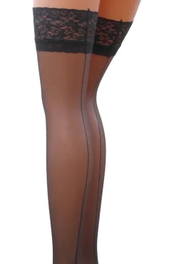 Passion Lingerie Passion Graphite Dark Grey Hold-Ups ST022