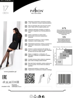Passion Lingerie Passion Graphite Dark Grey Hold-Ups ST022
