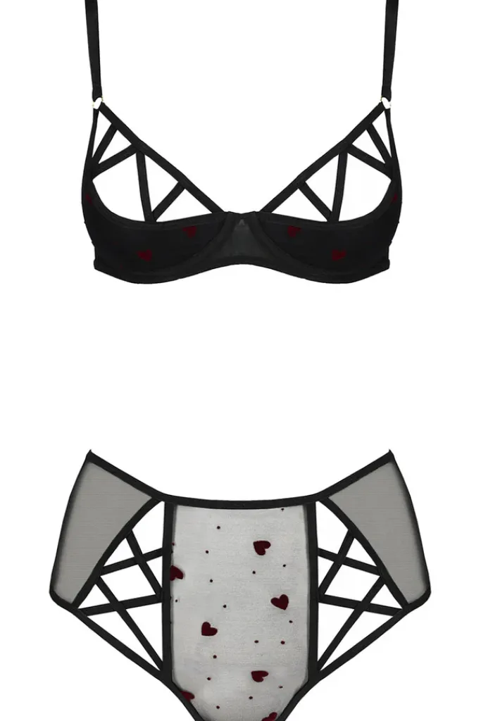 Passion Lingerie Passion Lovelia Bikini Lingerie Set Black
