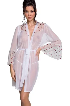 Passion Lingerie Passion Lovelia Penignoir Dressing Gown White