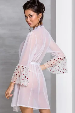 Passion Lingerie Passion Lovelia Penignoir Dressing Gown White