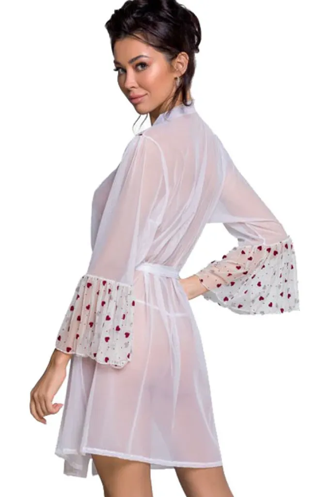 Passion Lingerie Passion Lovelia Penignoir Dressing Gown White