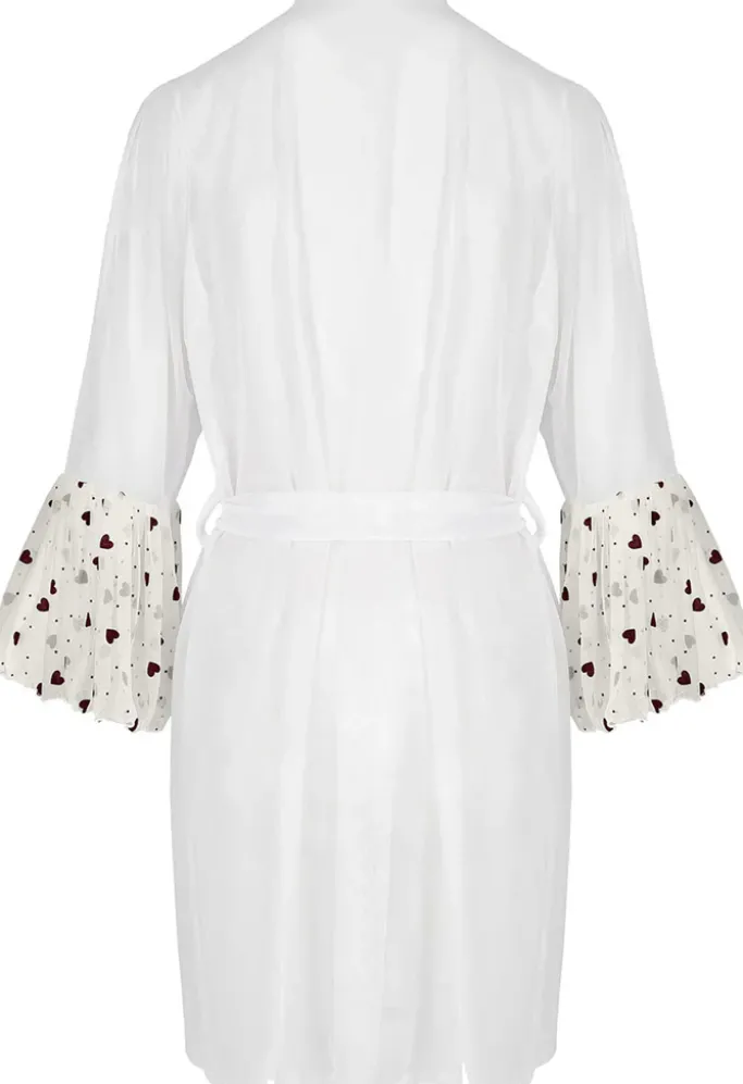 Passion Lingerie Passion Lovelia Penignoir Dressing Gown White