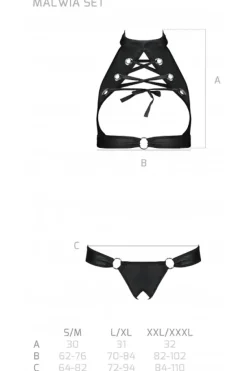 Passion Lingerie Passion Malwia Set with open Bra