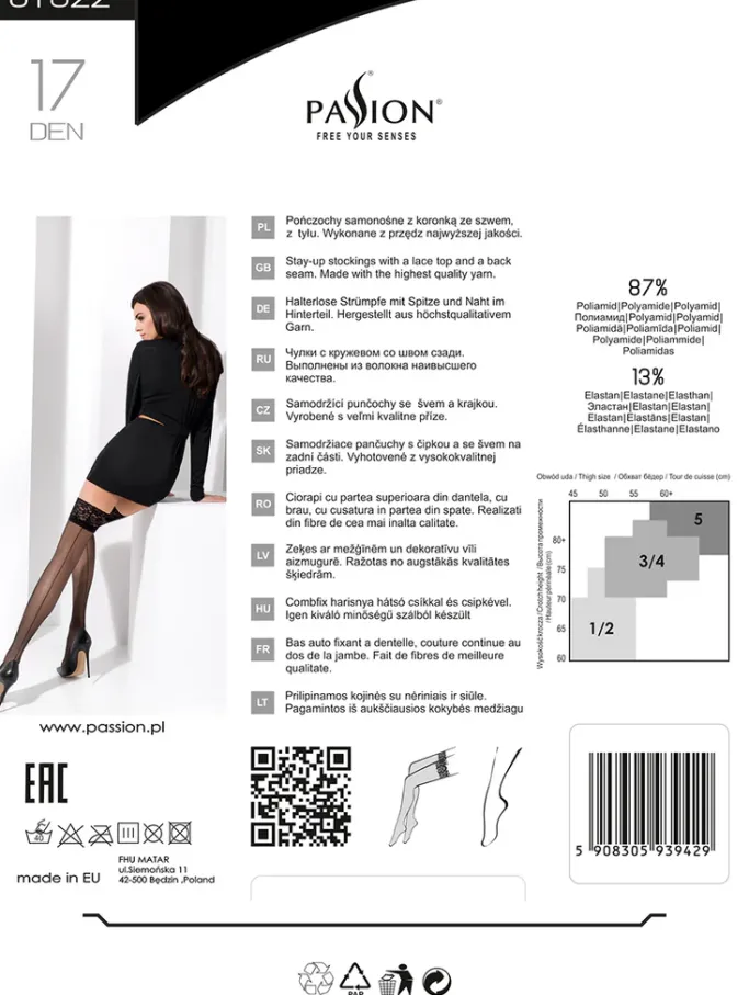 Passion Lingerie Passion Nero Black Hold-Ups ST022