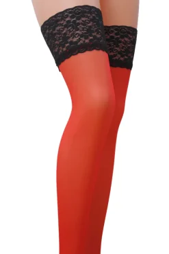 Passion Lingerie Passion Roso/Nero Red/Black Stockings ST004
