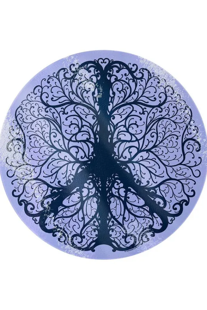 Grind Peaceful Tree Of Life Glass Chopping Board
