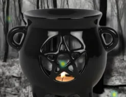 Something Different Pentagram Cauldron Oil Burner